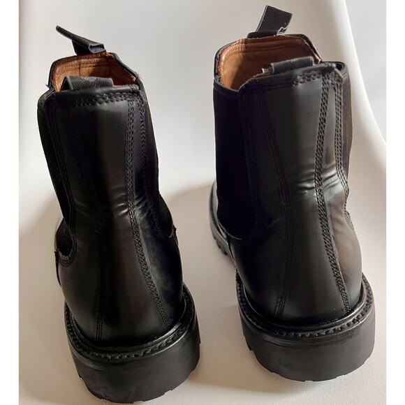 Rhodes Boone Lug Chelsea Boot Mens 10 Black Leather Vibram Sole Unworn Defect main image 4